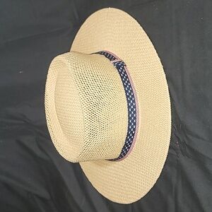 American Gambler Wemco Cap Straw Hat USA PATRIOTIC BORDER Fedora